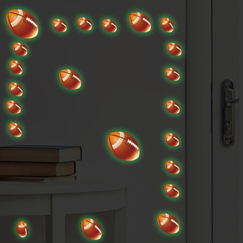 Šviesinantis rugby sienų lipdukas – PVC, lipnus, fluorescens, plokščias sienų lipdukas, Skandinavijos stilius