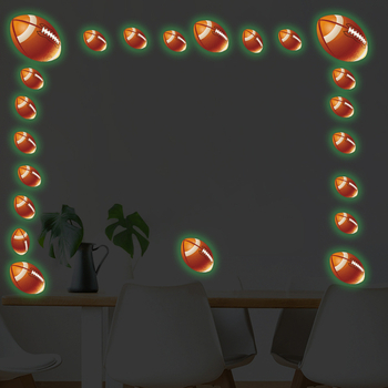 Šviesinantis rugby sienų lipdukas – PVC, lipnus, fluorescens, plokščias sienų lipdukas, Skandinavijos stilius