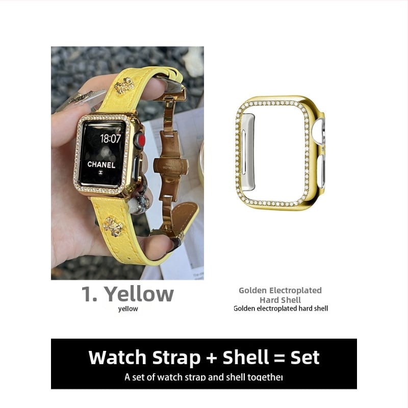 Apple Watch siksna ar tauriņa sprādzi, strausa ādas izskats, zīmols Nothing, saderīgs ar Apple Watch, siksnas materiāls: Super fiber, moderns stils