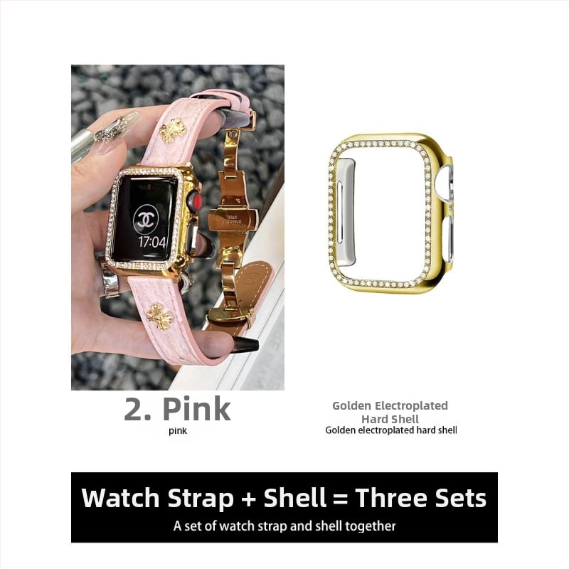 Apple Watch siksna ar tauriņa sprādzi, strausa ādas izskats, zīmols Nothing, saderīgs ar Apple Watch, siksnas materiāls: Super fiber, moderns stils