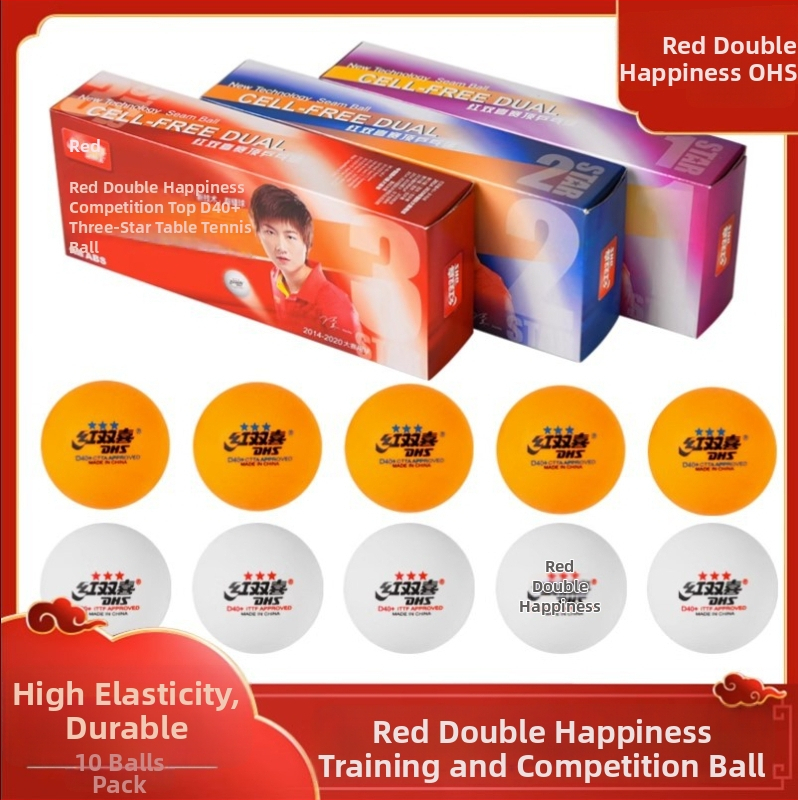 DHS stalo teniso kamuoliai 40+ profesionalioms varžyboms, 1★ 2★, Medžiaga: Celuloidas