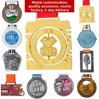 Метален медал за събитие, цинкова сплав, златно покритие, персонализируем, печат на лого, тегло 60 g