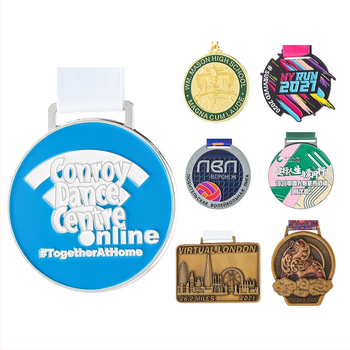 Метален медал за събитие, цинкова сплав, златно покритие, персонализируем, печат на лого, тегло 60 g