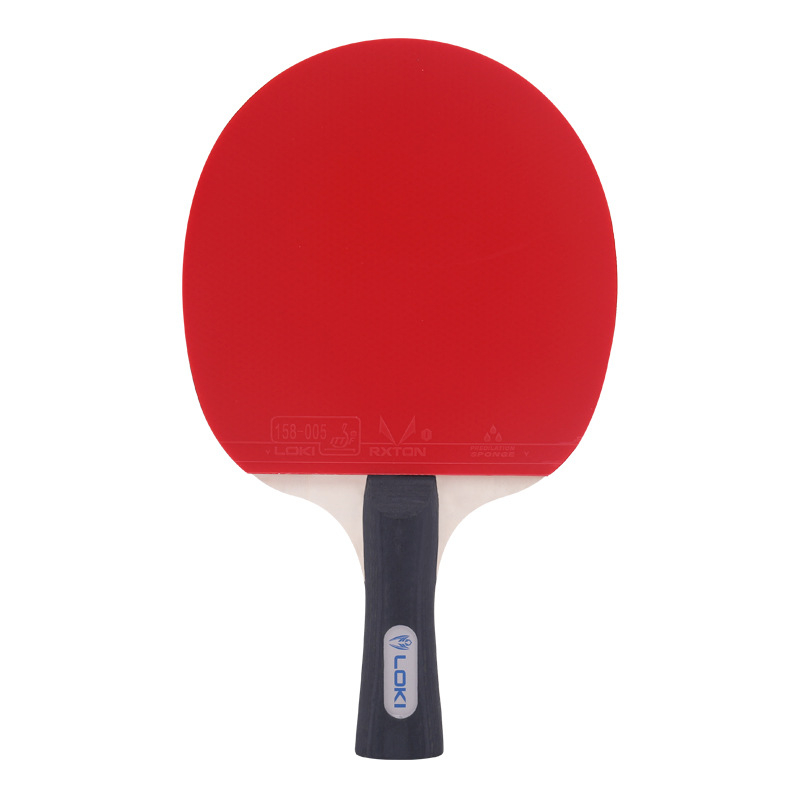 Set reketa za stolni tenis s bazom od topole, guma s reverznim ljepilom, ravna raketa, dvije rekete i dvije lopte, otisnuti logo