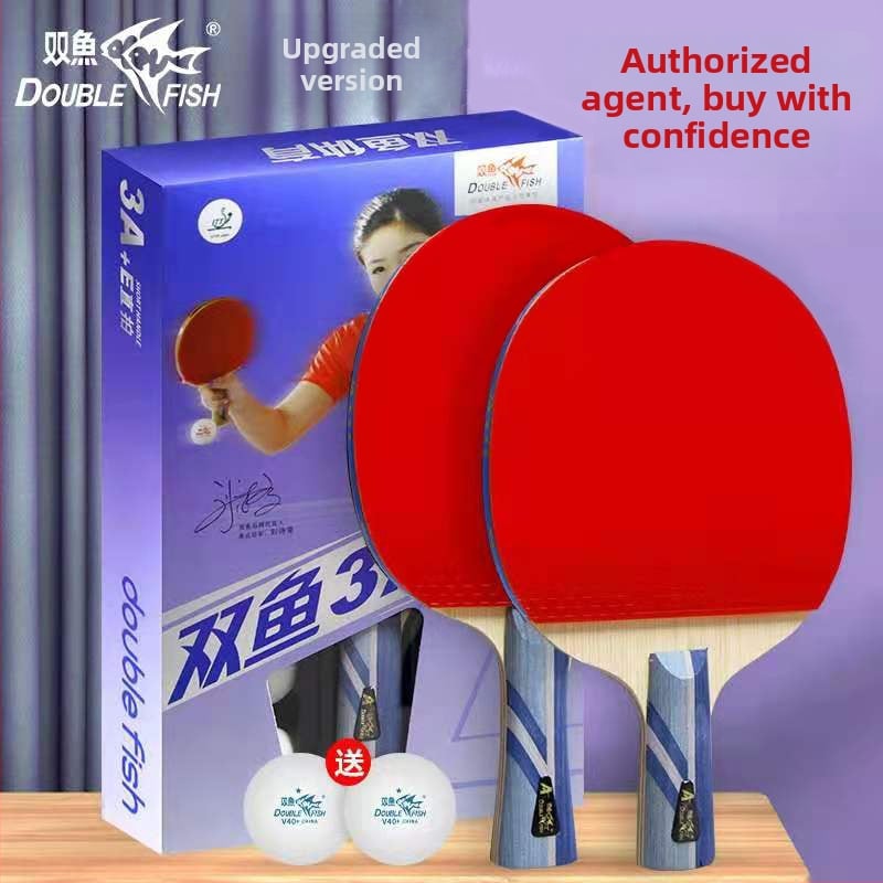 DOUBLE FISH Stalo teniso raketė – lipos medienos plokštė, anti-adhesive guma, Shakehand stilius, 1 vnt