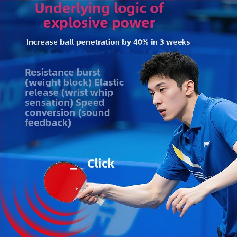 Stalo teniso treniravimo raketė – Prekės ženklas: Original Concept, PP pagrindinė plokštė, horizontinis smūgis, pritaikymas, logotipo spausdinimas