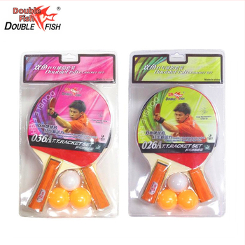 Stalo teniso raketės rinkinys, Pisces Double Fish, 2 vnt., poplar plokštė, guma su reversiniu klijavimu, tiesus smūgis