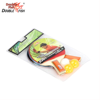 Stalo teniso raketės rinkinys, Pisces Double Fish, 2 vnt., poplar plokštė, guma su reversiniu klijavimu, tiesus smūgis