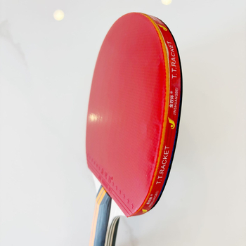 Stalo teniso raketė su dvipuse anti prilipimo guma, topolio plokštė, laikiklis Shakehand