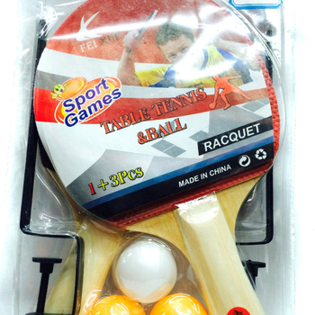 Zhibo stalo teniso raketė su liepų plokštele, abiejose pusėse granuliniu klijais guma, horizontalaus smūgio tipas