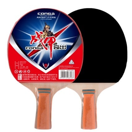 Pradedančiųjų stalo teniso raketės komplektas – topolio medžio plokštė, įprasta guma, modelis 6652.6656