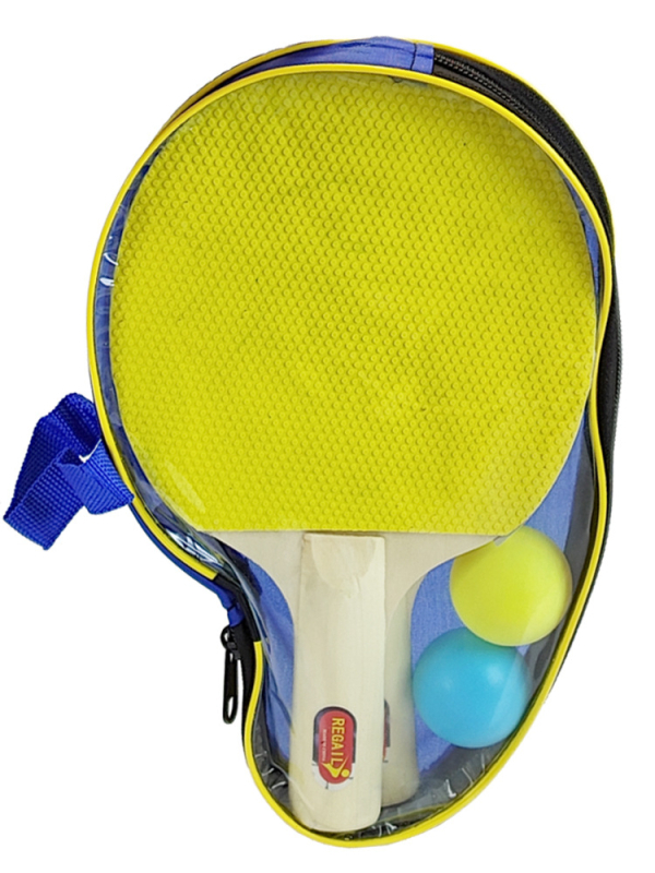 Vaikų stalo teniso raketės komplektas pradedantiesiems – 2 raketės, 2 kamuoliukai, kriaušės formos krepšys, teigiamas klijavimas