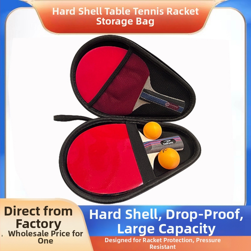 Puzdro s tvrdým plášťom na ping-pong raketu, s potlačeným logom, prenosné, luxus