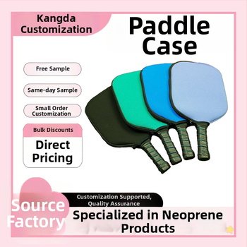 KD prekės neopreninis apsauginis krepšys stalo tenisui su užtrauktuku, gumos medžiaga, pritaikomas logotipas, skirtas sporto ir lauko krepšiams.