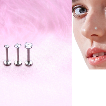 Bijuterii piercing – stil coroană, oțel inoxidabil, placare electrolitică, pentru femei