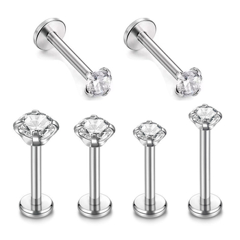 Bijuterii piercing – stil coroană, oțel inoxidabil, placare electrolitică, pentru femei