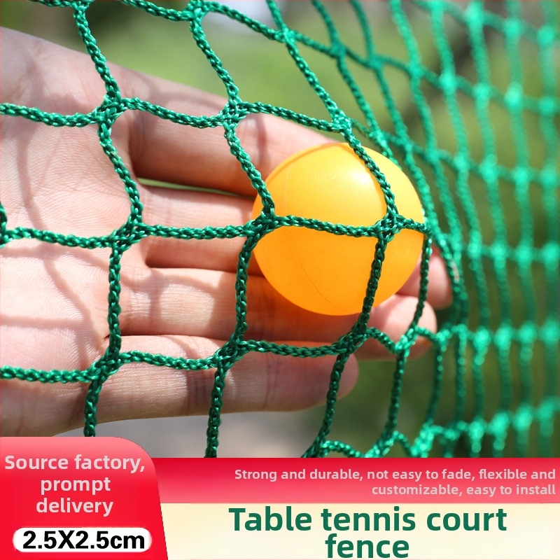 Stalo teniso aikštelės apsauginis tinklas – 2 mm virvės storis, 2,5 cm akių dydis, polipropilenas/polisteris, tinkama stalo tenisui ir badmintonui