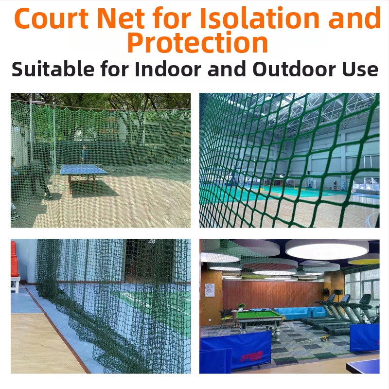 Stalo teniso aikštelės apsauginis tinklas – 2 mm virvės storis, 2,5 cm akių dydis, polipropilenas/polisteris, tinkama stalo tenisui ir badmintonui