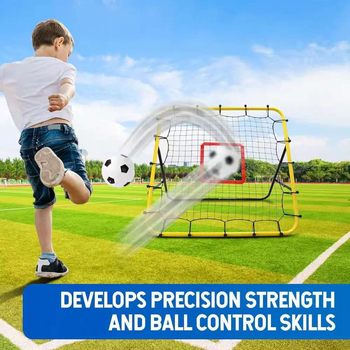 Futbola apmācības atsitiena tīkls — dzelzs liešana, treniņu palīglīdzekļi