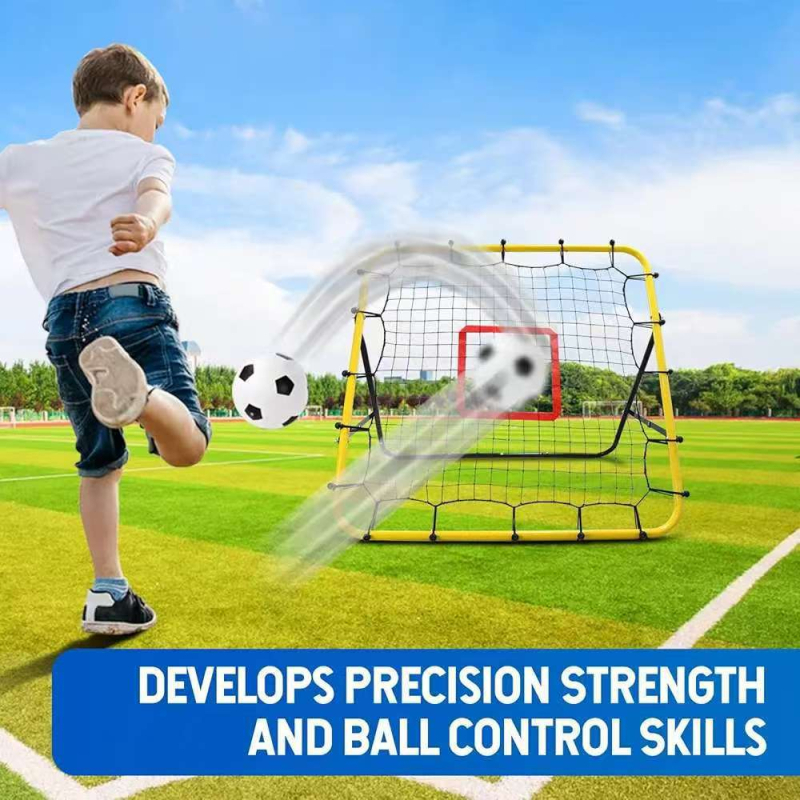 Futbola apmācības atsitiena tīkls — dzelzs liešana, treniņu palīglīdzekļi