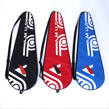 Hanpu чанта за ракети за бадминтон, за една или две ракети, водоустойчива Oxford материя, с печатано лого, за възрастни, чанта за бадминтон/тенис