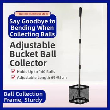 Galda tenisa bumbu vācejs — pārnēsājams teleskopisks tīkla sistēma, piemērots treniņu laukumiem, bez slēgtām leņķiem, bumbu savākšanas grozs