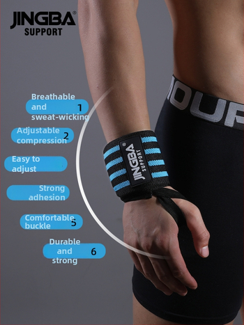 Протектор за китката с лента за спорт – компресионен протектор за тежести и баскетбол (за възрастни, нейлон)