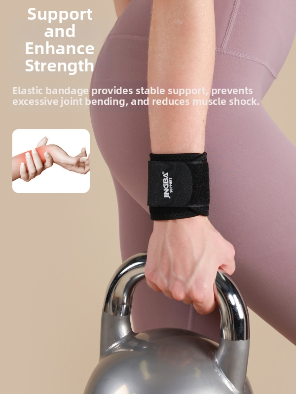 JINGBA SUPPORT Riešo apsauga – poliestero pluošto riešo apsauga suaugusiems, tinkama krepšiniui, tenisui, badmintonui, bokso ir svarmenų kilnojimui