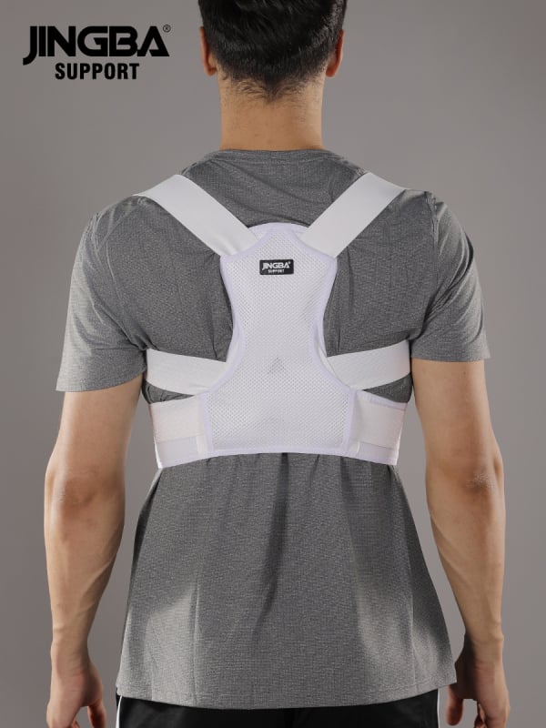 Nugaros laikysenos korektoriaus diržas su kvėpuojančia kompresija | Prekės ženklas: JINGBA SUPPORT; Medžiaga: Nailonas; Skirta suaugusiems; Tinka sporto šakos: krepšinis, štangos kilnojimas, futbolas, tenisas