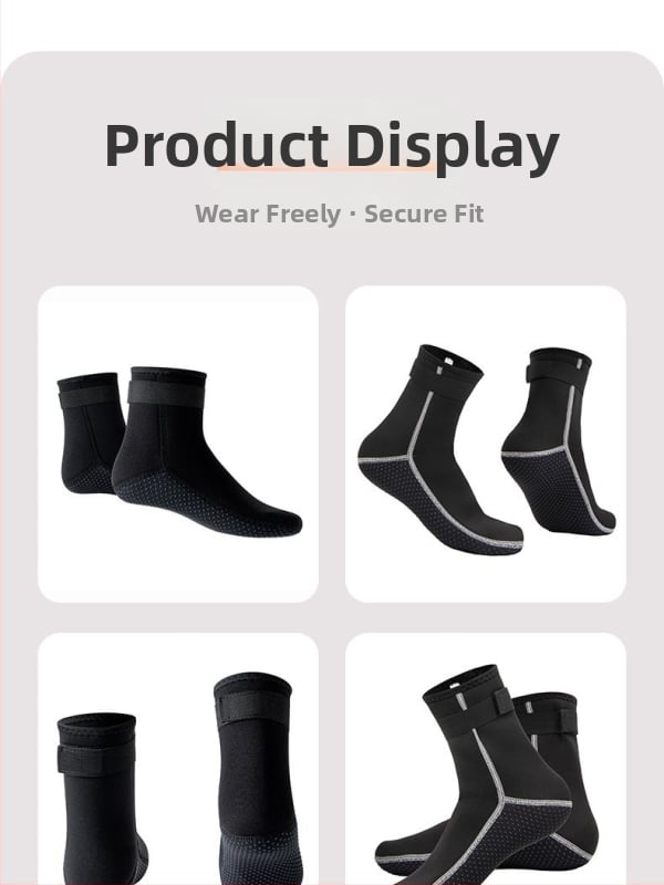 Zeya nardymo kojinės: šiltos, atsparios dėvėjimui ir neslidžios, mezgimas iš keturių adatų ir šešių siūlų, Velcro užsegimas, pritaikomas logotipas. Medžiaga Crv | Prekės kodas Zeya001