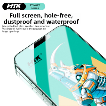 iPhone elülső tempered glass kijelzővédő, Anti-Peep, Anti-Drop, Full HD