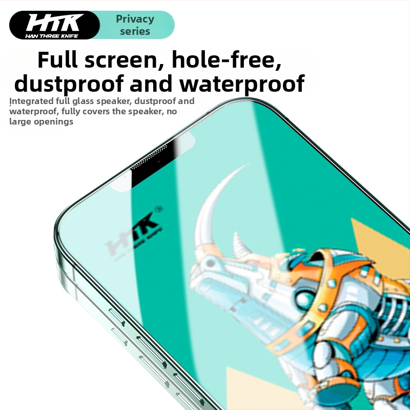 Predný kryt obrazovky z tvrdeného skla pre iPhone s Anti-Peep, proti pádu, Full HD