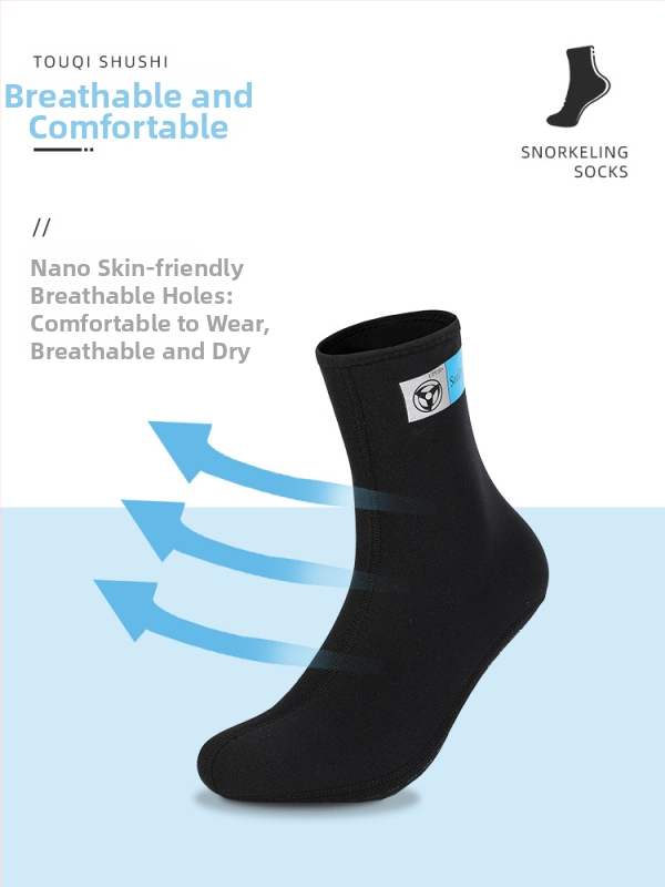 Unisex ponožky na potápanie, 3 mm neopren (90% neopren + 10% nylon), protisklzová podrážka, vodeodolné, rýchloschnúce, teplé na zimné plávanie