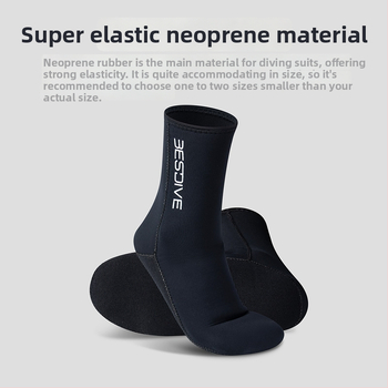 Neoprenové potápačské ponožky, dlhé, unisex, zimné teplé, pre voľné potápanie a šnorchlovanie (Materiál: neopréna; Dĺžka: dlhé; Použitie: voľné potápanie, šnorchlovanie)