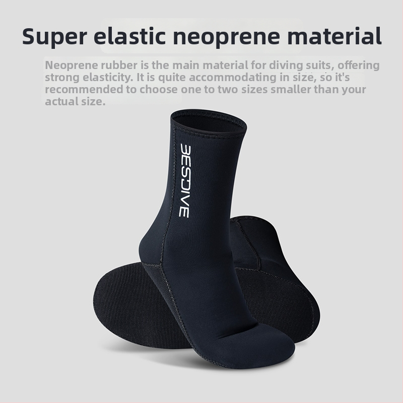 Neoprenové potápačské ponožky, dlhé, unisex, zimné teplé, pre voľné potápanie a šnorchlovanie (Materiál: neopréna; Dĺžka: dlhé; Použitie: voľné potápanie, šnorchlovanie)