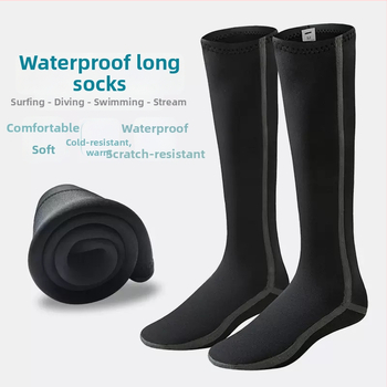 Ponožky na potápanie zo SBR neoprenu, unisex, 3 mm, dlhé, pre plážové a zimné potápanie, odolné voči opotrebeniu, proti mrazu, vetru