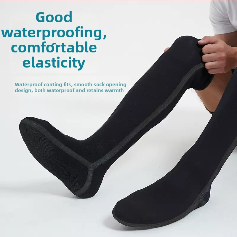 Ponožky na potápanie zo SBR neoprenu, unisex, 3 mm, dlhé, pre plážové a zimné potápanie, odolné voči opotrebeniu, proti mrazu, vetru