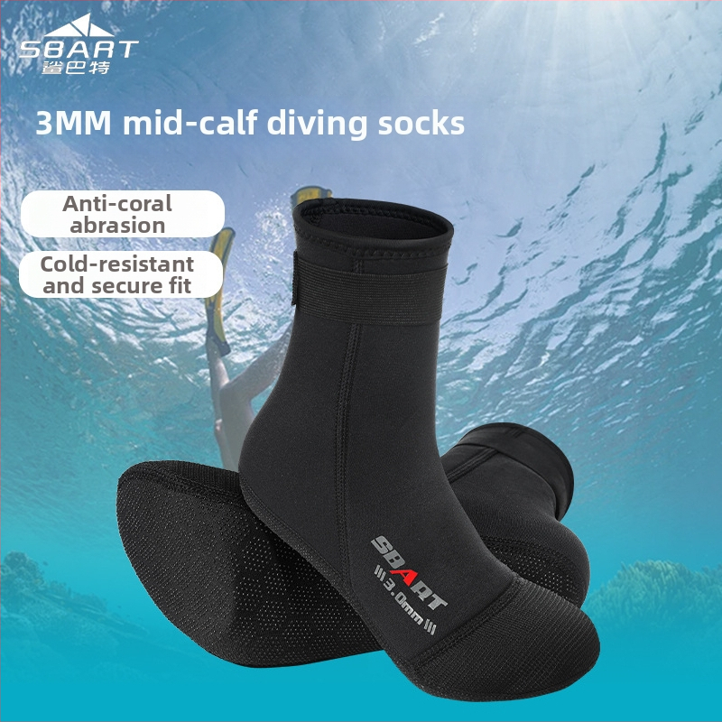 Sharkbat 3 mm-es neoprén búvár zokni – csúszásmentes, meleg, vízálló