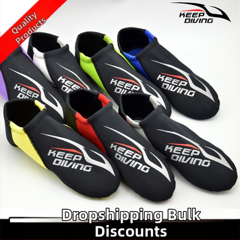 Búvár zokni neoprenből, 3 mm, KEEP DIVING