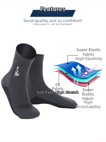 Sinosda neoprénes búvár zoknik, kód Qsw 06, talpvédelem szúrások és vágások ellen, vízi sportokra és sznorkelezéshez