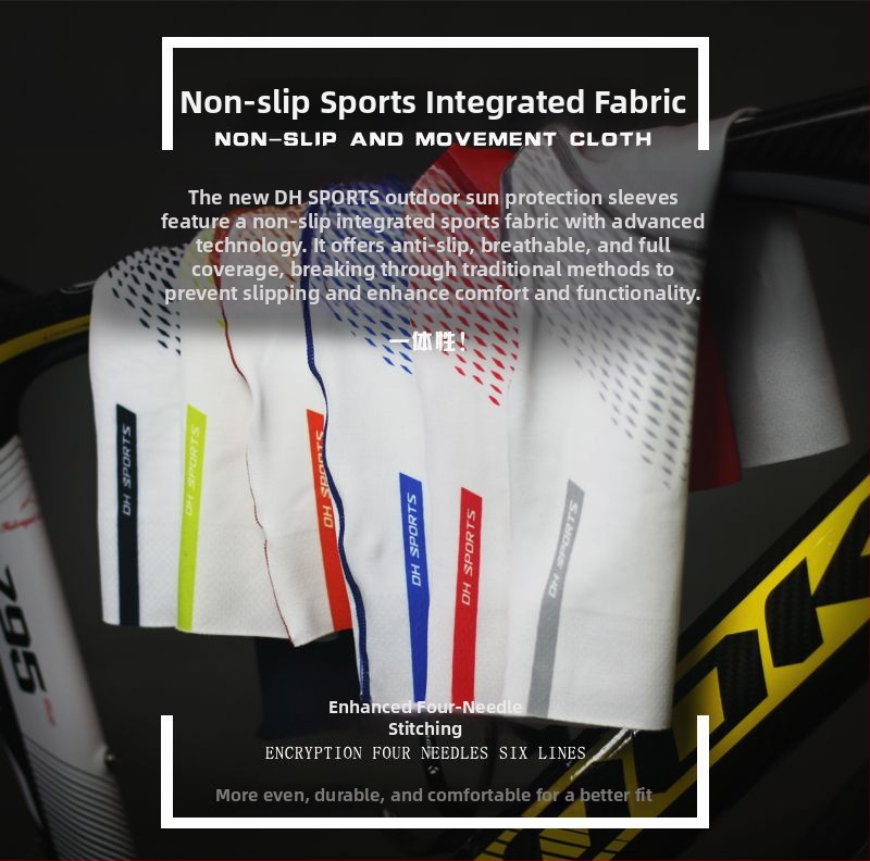 DH SPORTS Prispôsobené cyklo návleky na ruky - bezšvové, protišmykové, reflexné, potlač loga, Spandex/Lycra