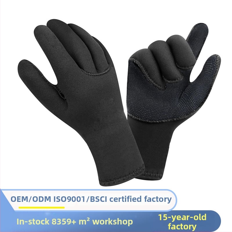 3 mm nardymo pirštinės plaukimo, banglentinio ir snorkeliavimo poreikiams – neslystantis laikiklis, tinkamos drėgnoms ir šaltoms vandens sąlygoms