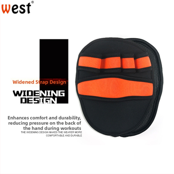 West dviračių pirštinės su nardymo medžiaga, delno apsauga, reguliuojamas riešas, riešo tvirtinimas
