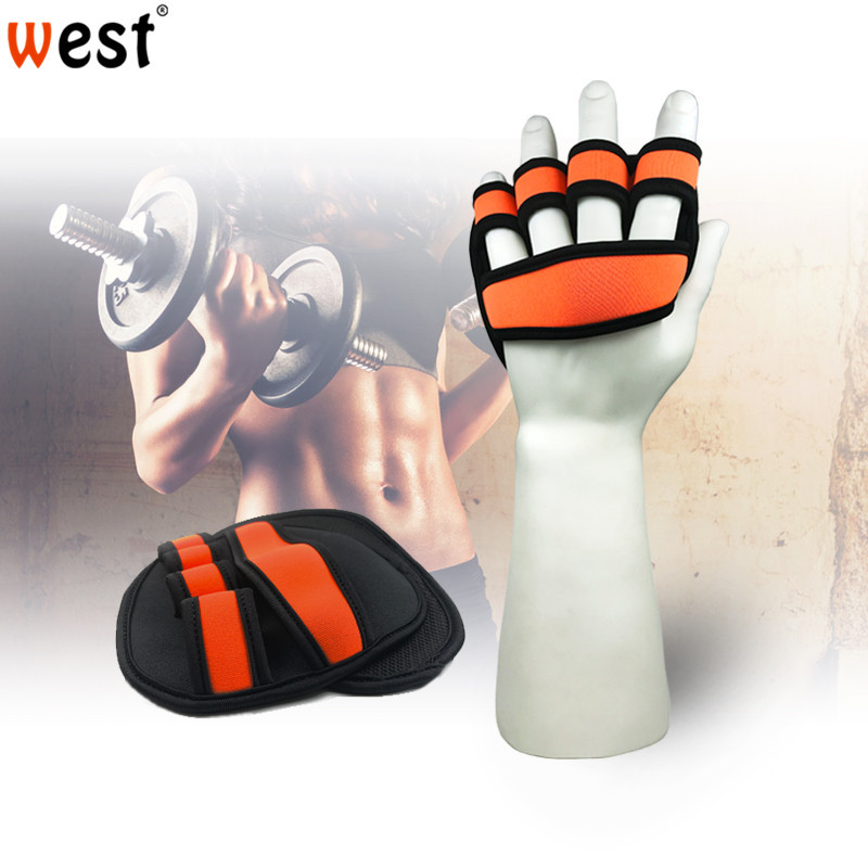 West dviračių pirštinės su nardymo medžiaga, delno apsauga, reguliuojamas riešas, riešo tvirtinimas