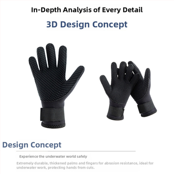 3 mm neopreno nardymo pirštinės snorkeliavimui – priešslydžio atsparios, įbrėžimų atsparios, dilumui atsparios, šiltos ir šalčio atsparios