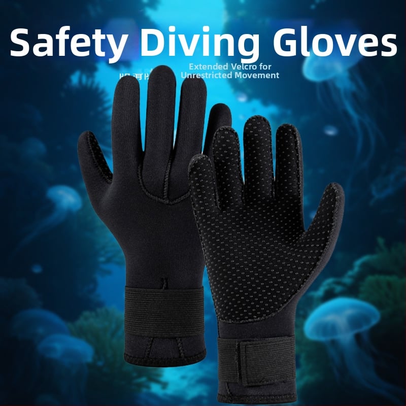 3 mm neopreno nardymo pirštinės snorkeliavimui – priešslydžio atsparios, įbrėžimų atsparios, dilumui atsparios, šiltos ir šalčio atsparios