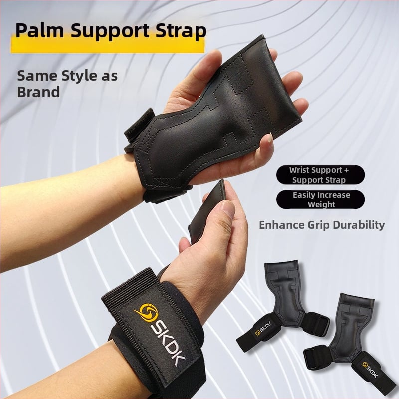 Ръкавици за защита на дланта с киткова поддръжка – PVC, метална катарама, нехлъзгащи се, подходящи за дърпане, тежко повдигане и набирания