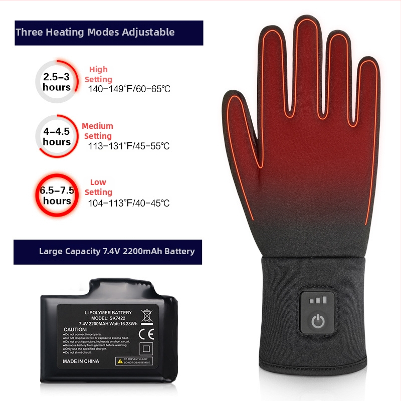 Mănuși încălzite unisex pentru sporturi în aer liber – alimentare USB, adulți, material de scufundare, brand S-king