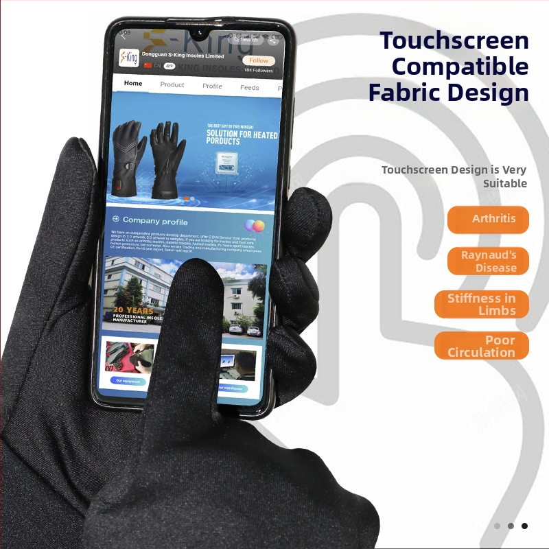 Mănuși încălzite unisex pentru sporturi în aer liber – alimentare USB, adulți, material de scufundare, brand S-king