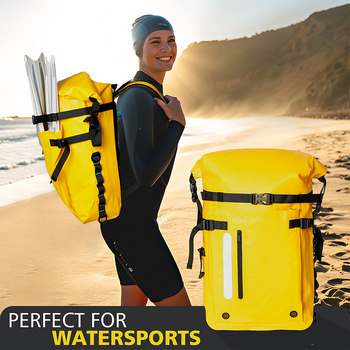 Водоустойчива чанта за подводно оборудване и къмпинг, 30L капацитет, PVC материал, минималистичен стил